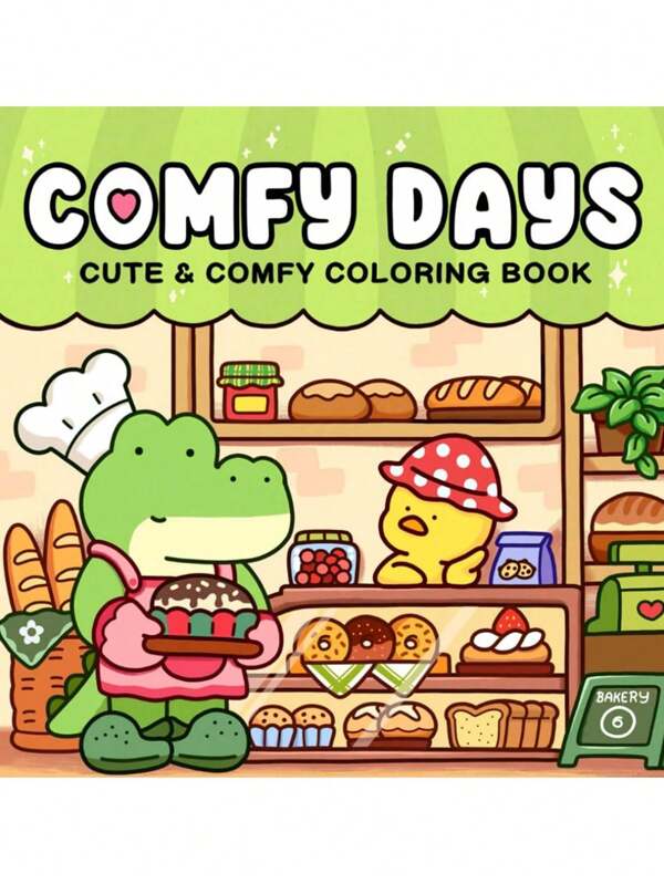 1 stuk Comfy Days: Eenvoudig kleurboek van 42 pagina's voor volwassenen en tieners, kleurboek met superleuke ontwerpen van gezellige, hygge ruimtes om te ontspannen (Cozy Spaces Coloring). Stressverlichtend kleurboek voor volwassenen met het thema Stressverlichtend kleurboek [met de hand getekend, onmisbaar], prachtige patronen, duidelijke lijnen,