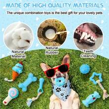 13pcs Cat/Dog Lover Gift And Dog/Cat Mom Love Pet Chew Toy Set: Puppy Teething Toys, Squeaky Toys, Poop Bag Holders And Dispenser, Suitable For Small Dog Lover And Dog Mom Loves, Various Shapes Satisfy Different Chewing Needs, Interactive Toy Accessories For Small Dog Lover And Dog Mom Loves