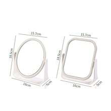 1PC Double-Sided Desktop Makeup Mirror - Stylish Standing Vanity Mirror For Dorm Room - Perfect For A Chic Beauty Routine