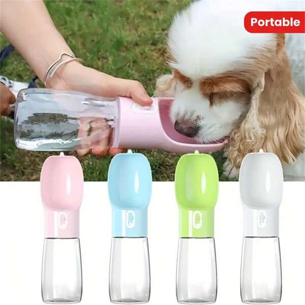 Portable Dog Water Bottle - Leakproof Pet Water Bottle With Bowl, Suitable For Travel And Outdoor Activities
