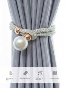 窗帘扣珍珠扣，粗绳窗帘绑带，免安装窗帘绑带，窗帘夹窗帘绑带，防滑，简约实用的设计 - 极简时尚