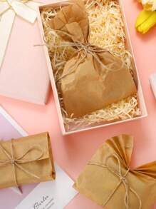 50个牛皮纸派对礼品袋，粉彩纸礼品袋，牛皮纸糖果袋，派对回礼袋，牛皮纸小礼品袋，彩色小礼品袋，高品质可重复使用礼品袋，适用于生日、婚礼和小企业用品，小礼品袋（不含贴纸和绳子） - 卡其色 - 查看 5