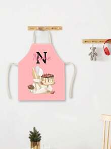 1pc Personalized Name Customized Baking Apron, Cupcake Baking Hobby Apron, Mother's Day Or Mother/Grandmother's Birthday Gift,Durable,Breathable,Lightweight,Washable,Funny,Cute,Love,Soft,Comfortable,Elegant,Simple,Custom,Personalized,Unique