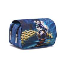 Pencil Case For Boys And Girls, Double-Sided Pattern Pencil Case, Large Storage Wallet Card Case,Compartment Pencil Case For School Students , Back To School Gifts