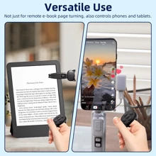Remote Page Turner, Suitable For Kindle Paperwhite Oasis Kobo And Other E-Book Readers, Remote Page Turner With Video Recording Function, Suitable For IPad And Android Tablets (Black), Suitable For Summer Vacation, Travel, Portable Camera Wireless Shutter - Black - View 6