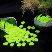 100 Pcs Glow In Dark Rocks Luminous Stone Garden Accessories Micro Landscape Fish Tank Decoration Outdoor Patio Lawn Yard Kit