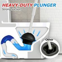 FORASTO 2 In 1 Toilet Plunger And Brush Set,Extended Handle Plunger,Toilet Bowl Brush Plunger Set,Bathroom Cleaning Tools ,Toilet Brush Plunger Combo,Cleaning Brush,Bathroom Cleaning Supplies - 淺灰色 - 查看 10