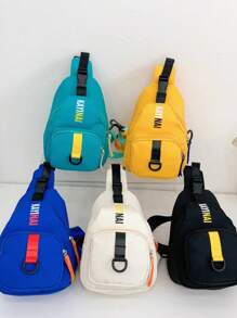 1pc Versatile Fashion Children's Chest Pack, Zipper Closure, Suitable For Outdoor Sports, Gifts, And Daily Matching