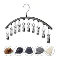 Organizer per leggings per armadio, appendiabiti in metallo con 10 clip per pantaloni yoga, organizer appeso salva-spazio per armadio, gruccia curva per vestiti, appendiabiti in metallo per pantaloni yoga, portaoggetti per armadio, appendiabiti portatile e pieghevole