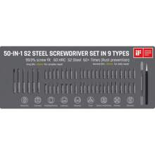 E1 MAX 3.7V Mini Electric Screwdriver 50-In-1 Magnetic Bits 5/32''Hex Magnetic Storage, Repair Tool Set For Phone Camera Laptop - Hardware Springtok