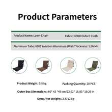 1 pieza Cojín de asiento con respaldo integrado para exteriores, silla plegable para camping y jardín, silla individual portátil para el ocio, para viajes y la playa