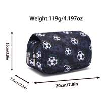 Pencil Case For Boys And Girls, Double-Sided Pattern Pencil Case, Large Storage Wallet Card Case,Compartment Pencil Case For School Students , Back To School Gifts