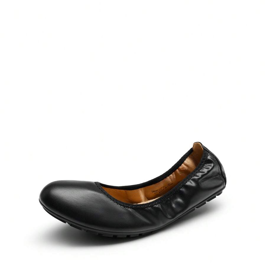 Women's Fold Up Shoes, Ballet Flats, Foldable Round Toe Dressy Comfortable Slip On Dress Shoes And Party Shoes