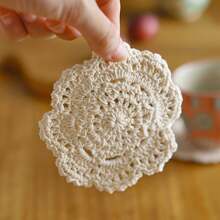 4/6/8/10/12/16/18/20 件复古花卉钩编杯垫,复古圆形杯垫,耐热餐垫,桌布和餐桌装饰 - 适用于家居、住宅、厨房、咖啡桌、木桌、餐厅、酒吧装饰 - 彩色 - 查看 5