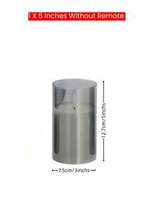 3入組無煙蠟燭燈，節日氛圍燈，附定時遙控器，電池供電，LED許願蠟燭燈，適用於婚禮、餐桌、萬聖節、聖誕節、情人節、桌面裝飾 - 灰色 - 查看 11