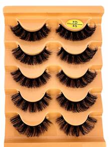 HBZGTLAD NEW 2 Box 10 Pairs Pairs Cat Eye Lashes Fluffy Faux Mink Lashes 8D Wispy Lashes Pack Dramatic Long Thick Volume Eyelashes False Eyelas - 7D-45 - 查看 5