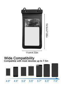 1pc Adjustable Waterproof Phone Lanyard Pouch, Waterproof Diving Swimming Phone Case, Waterproof Seal Phone Bag, Waterproof Outdoor Rafting Swimming Touchable Phone Protector - Multicolor - View 4