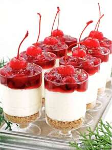 10 件/5 件烘焙工具慕斯杯 150 毫升塑料甜点杯用于装饰、生日派对、婚礼、节日、可重复使用的蛋糕制作杯 - 彩色 - 查看 3