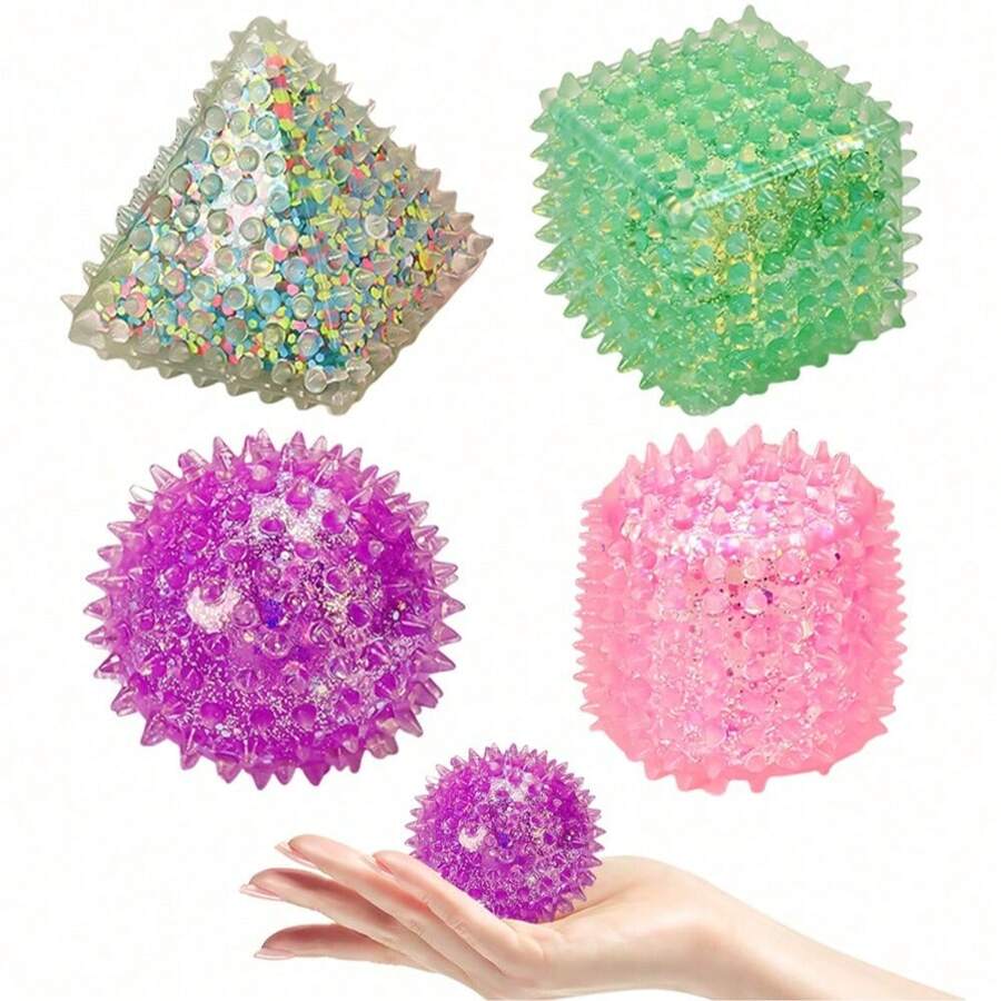 1/2/3/4个装减压指尖魔方 - 慢回弹软球，柔软舒缓，缓解焦虑，拉伸感官魔方玩具，适合多动症/注意力缺陷障碍患者