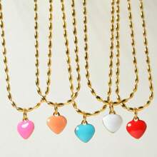 A Fashionable And Personalized Collarbone Necklace Bohemian Retro Heart-Shaped Pendant Necklace Women's Fashion Jewelry - Love - View 5