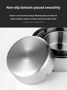 Set da 6 posacenere personalizzati in acciaio inox, incisi su misura per regali aziendali, ed eventi - con il nome della tua azienda, perfetti per matrimoni, feste al bar, caffetterie