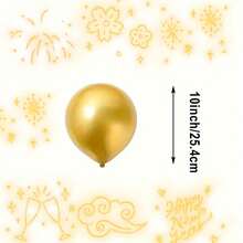 Jeu de ballons métalliques brillants - Matériau lubrifié, sans électricité requise, idéal pour les mariages, les anniversaires, Noël, le Nouvel An, la Saint-Valentin - Décorations de fête polyvalentes