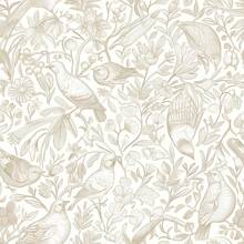 1 Roll Beige French Self-Adhesive Wallpaper - Bird & Plant Print Pattern, Waterproof And Moisture Proof, Removable And Reusable Wallpaper Sticker, Applicable For Living Room, Bedroom, Dining Room, TV Background Wall, Home Decor, Cabinets, Tables, Shelves, Furniture Renovation, Size 44*300/500/1000cm - Multicolor - View 15