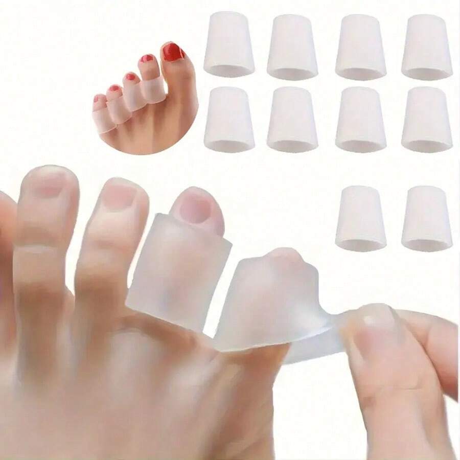 QKC Transparent Toe Protectors, Suitable For Women Wearing High Heels And People With Injury-Prone Feet, Silicone Toe Caps To Protect Toes