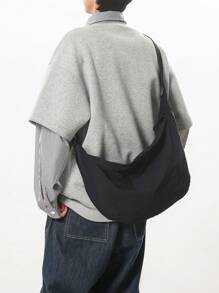 [Brand] Similar New Large Capacity Waterproof Sling Bag Casual Versatile Shoulder Bag, Fashion Student School Work Travel Couple Clutch - Multicolor - View 10