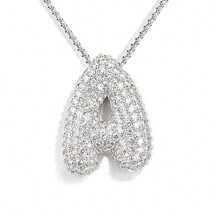 1入鑲嵌泡泡字母金鍍吊墜項鍊,26個字母供男女日常佩戴