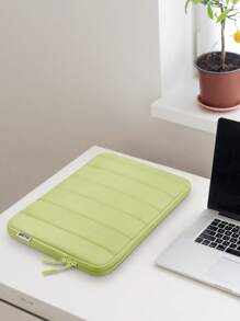 Puffy Laptop Sleeve Bag Compatible With MacBook Air Pro 13 14 Inch M1 M2 M3, Air 15 Inch M2 M3 2023, 13.5 14 15.6 IdeaPad ASUS Notebook, Lightweight And Waterproof Computer Bag,Green