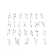 1件新款时尚银色不锈钢字母哈姆萨之手吊坠项链，男士 - 銀色 - 查看 4