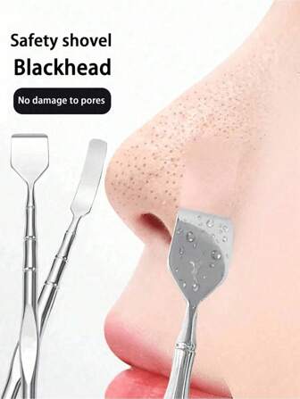 1pc,Blackhead Remover, Professional Acne Scraper Set, Double-Sided Multi-Functional Acne Removal Tool, Powerful Blackhead Needle, Closed Acne Removal Needle, Facial Acne Removal Needle, Home Facial Cleansing Wonder, Essential For Students To Remove Blackheads, Portable Home And Travel Care Set