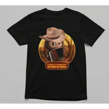 Playera Camiseta Oversize Labub Norteño Puño De Tierra Frente o Espalda Unisex - Negro - Ver 2