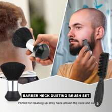 10 In 1 Hair Cutting Barber Cape With Neck Duster Brush Barber Brush Neck Strips Hair Combs Hair Clips, Professional Barber Accessories Cleaning Supplies For Salon Haircut Styling (Black) Gifts For Her / Gifts For Him/Romantic Gift/Love Gift/Couple Gift/Valentine Present/Valentine - Black - View 6