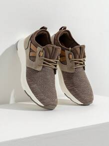Men's Slip-On Lightweight Sneaker Breathable Walking Shoes - 棕色 - 查看 3