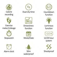 SANDA. SANDA Men Smart Electronic Watches Pedometer Calories 50M Waterproof Fitness Timer Alarm Clock Date LED Digital Watch Military Outdoor Sports Swimming Multifunction Wristwatch