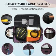Borsone Palestra Uomo Donna 40-55L Impermeabile Borsone da Viaggio Grande con Asciugamano Palestra e Scomparto Scarpe Duffel Bag Borsa Sportiva Nuoto