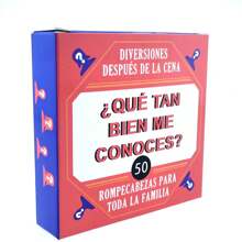 Juego de preguntas "¿Cuánto me conoces?" de diversión después de la cena para familiares y amigos - Mejora las emociones, promueve la armonía y anima el ambiente. Tamaño 8,3 cm x 8,3 cm x 2 cm. Juego de cartas para regalo de Halloween, Navidad, fiestas, Pascua, cumpleaños, juegos al aire libre, juegos para adultos, fiestas, regalos, artículos para fiestas de Pascua - Español - Ver 3