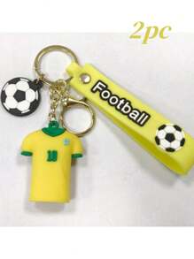 1 peça/2 peças Chaveiro Modelo de Camisa de Futebol Moda, Presente para Fã de Esportes Casual, Adequado para Namorado Presentes de Natal/Dia dos Namorados, Acessórios de Carro, Encantos de Bolsa, Acessórios de Bolsa Escolares, Góticos Fofos Y2k, Porta-Crachás