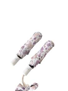 1pc Folding Automatic Inverted Umbrella, UV Protection Windproof Sunshade Umbrella For Women, High-End, Rainy And Sunny Use Summer Cooling,Beach,Travel