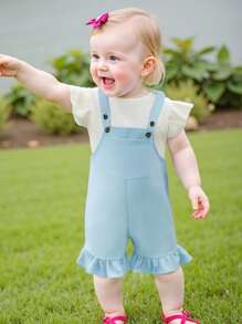 Young Girls T-Shirt Co-Ords - Blue - View 5