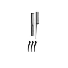 10 In 1 Hair Cutting Barber Cape With Neck Duster Brush Barber Brush Neck Strips Hair Combs Hair Clips, Professional Barber Accessories Cleaning Supplies For Salon Haircut Styling (Black) Gifts For Her / Gifts For Him/Romantic Gift/Love Gift/Couple Gift/Valentine Present/Valentine - Black - View 12