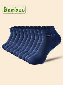 5 Pairs High Quality Men's Bamboo Fiber Short Socks Sweat Absorbent Deodorant Men's Business Casual Formal Ankle Socks For Man Gift Black White Grey Sox 39-45 - Multicolor - View 5