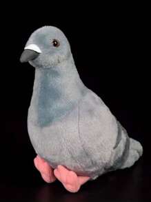 1 pièce Jouet en peluche doux et mignon de pigeon - Animal en peluche gris réaliste avec des pattes et un bec roses, idéal comme cadeau pour enfants, design d'oiseau ludique, jouet d'oiseau ludique | Design d'animal réaliste | Jouet en peluche, Cadeaux de pigeon