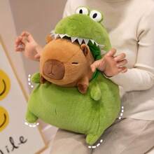 1pc Cute Creative Swamp Crocodile Nest Capybara Plush Doll, Animal In Shark House, Birthday Party Surprise Gift