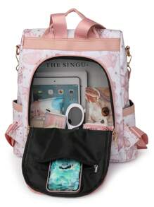 New Chinese-Style Butterfly Printed Sweet Backpack For Women, National Fashion , Stylish College Students' Backpack, Simple Outdoor Anti-Theft Waterproof Travel Vacation Commuting Office Multi-Purpose Multi-Functional Bag., Perfectly Matching With Backpack Accessories, Back To School Essentials, Bag For School College, Preppy Backpack For School
