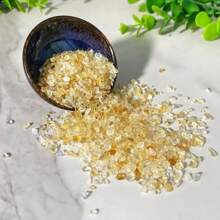 0.11/0.55/1.1lb Elegant Yellow Quartz Crystal Chips - Natural Gemstone, Suitable For DIY Jewelry, Sparkling Accents, And Home Decor | Perfect Gifts For Birthday, Halloween, And Christmas - Yellow - View 2