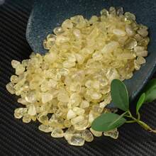 0.11/0.55/1.1lb Elegant Yellow Quartz Crystal Chips - Natural Gemstone, Suitable For DIY Jewelry, Sparkling Accents, And Home Decor | Perfect Gifts For Birthday, Halloween, And Christmas - Yellow - View 1
