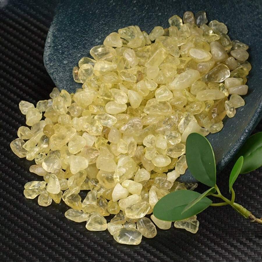0.11/0.55/1.1lb Elegant Yellow Quartz Crystal Chips - Natural Gemstone, Suitable For DIY Jewelry, Sparkling Accents, And Home Decor | Perfect Gifts For Birthday, Halloween, And Christmas - Yellow - View 1